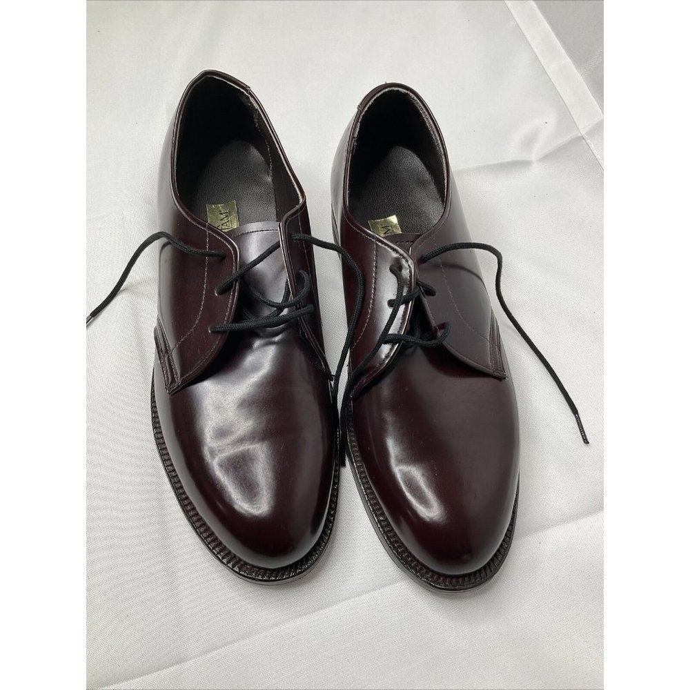 Dupont Corfam Mens Oxford Lace Up Dress Shoes Merlot OxBlood 6D FRYE Handcrafted